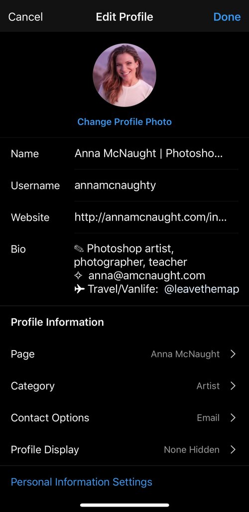 How To Set Up A Photography Instagram Account Anna Mcnaught