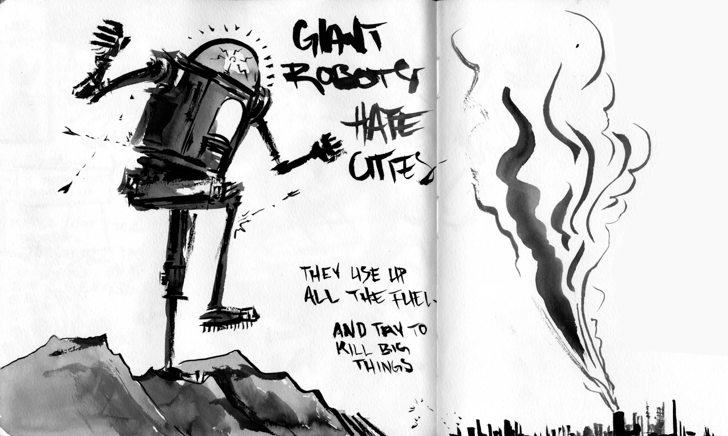 Giant Robots hate cities