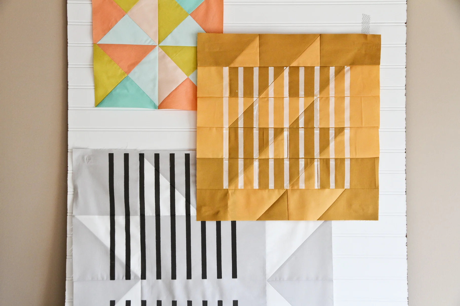 Lenten Twelve over-printed quilt sketches: #1, #2, and #3 | by Lovely and Enough