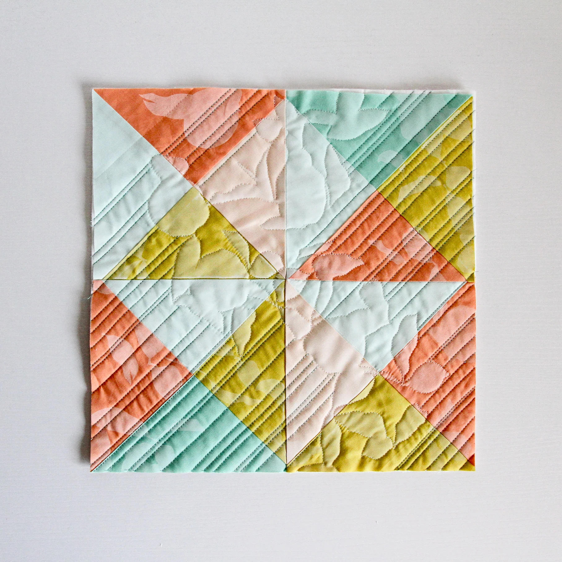 printed and quilt fresh modern mini quilt by LovelyandEnough
