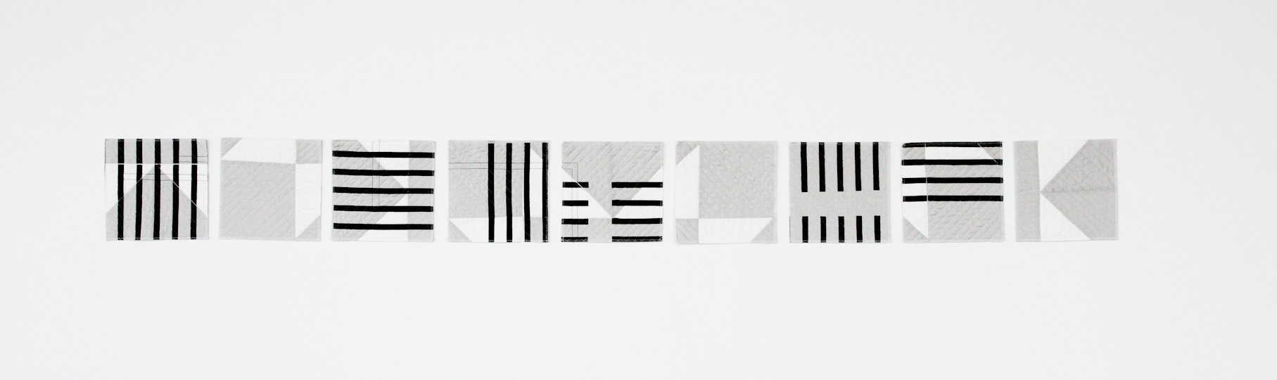 rearrangeabledeconstructed and printed black and white modern quilt