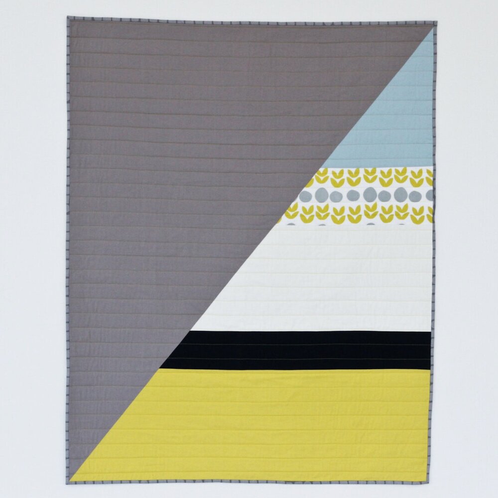Diagonal modern quilt - perfect for twins