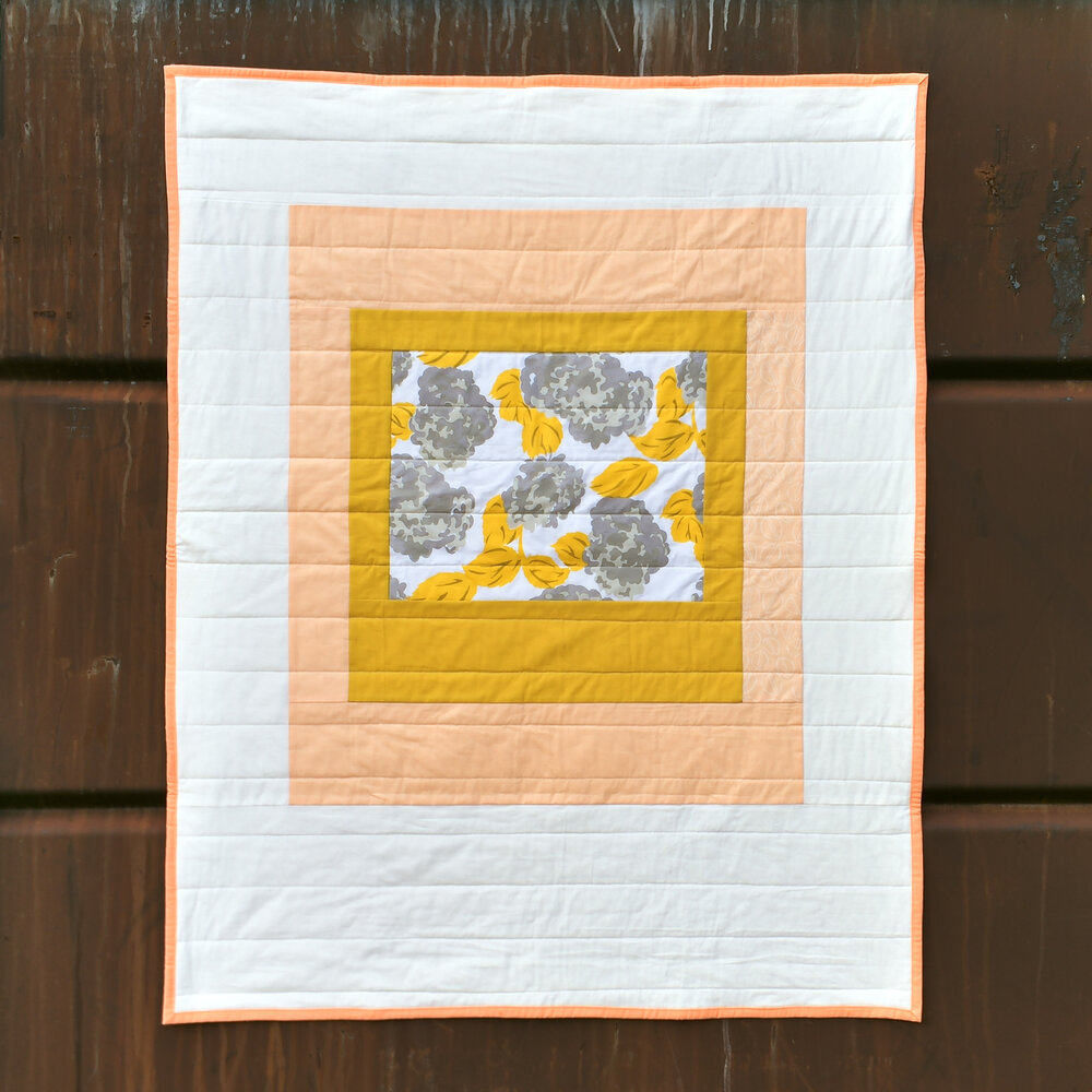Modern Courthouse Quilt | featuring citron hortensia
