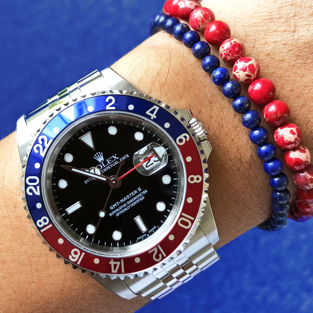 Rolex Submariner x Baxter&Baxter Deep Blue 4mm & Red Sea 6mm bracelets.