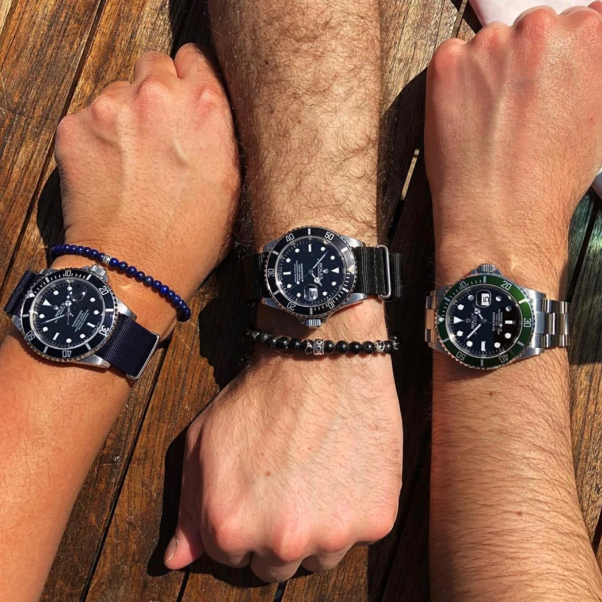 Rolex Submariners x Baxter&Baxter Deep Blue 4mm & Black Sea 6mm Bracelets .