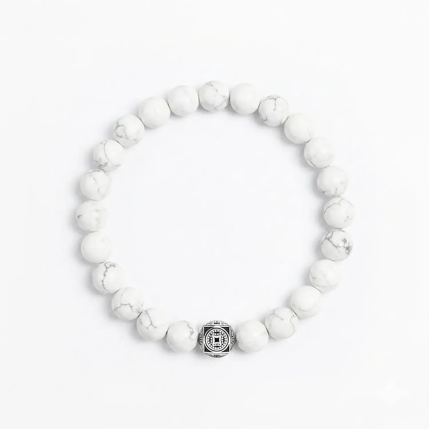Snow 8mm Silver Bracelet 02.webp