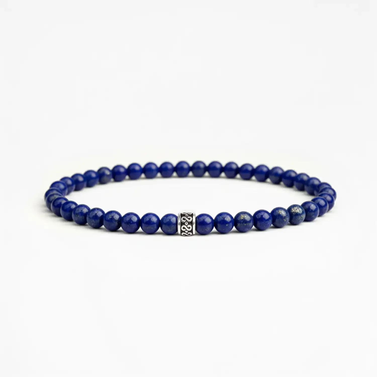 Deep Blue 4mm 925 Sterling Silver Bracelet