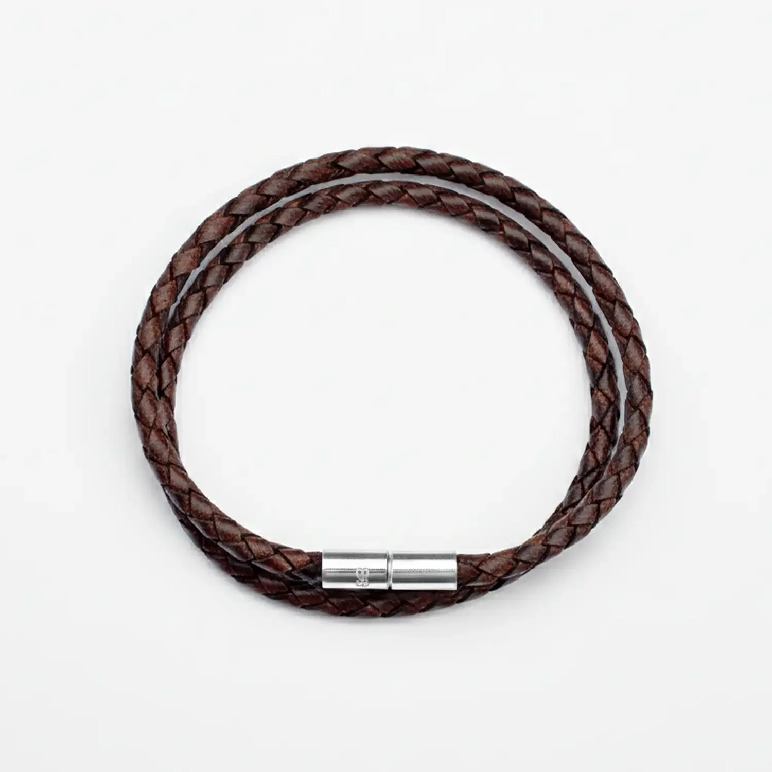 Chocolate Woven Leather Bracelet 02.webp