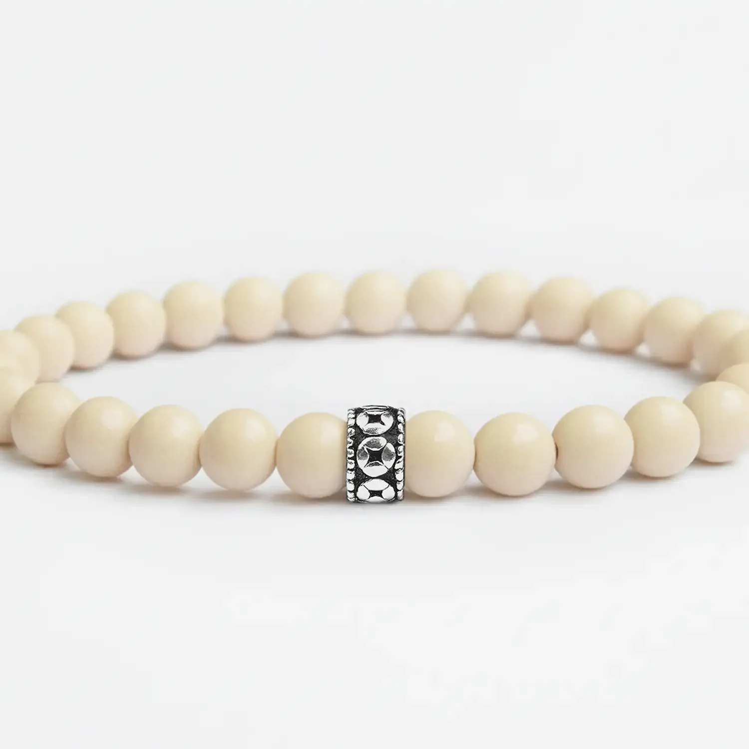 Ivory 6mm Silver Bracelet 02.webp