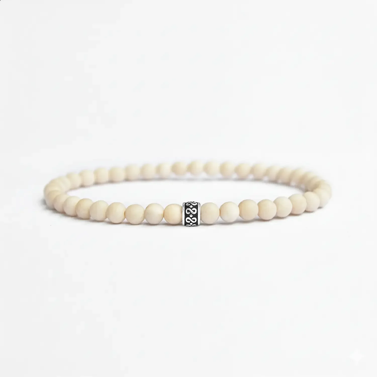 Ivory 4mm 925 Sterling Silver Bracelet