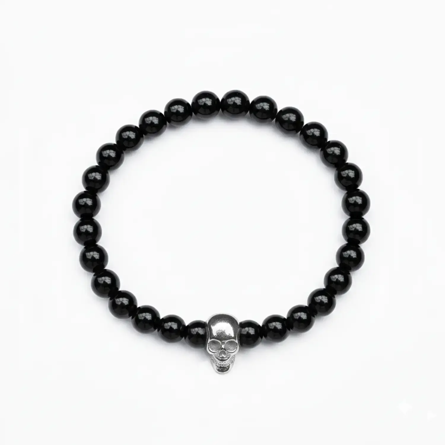 Black Onyx Silver Skull Bracelet 03.webp