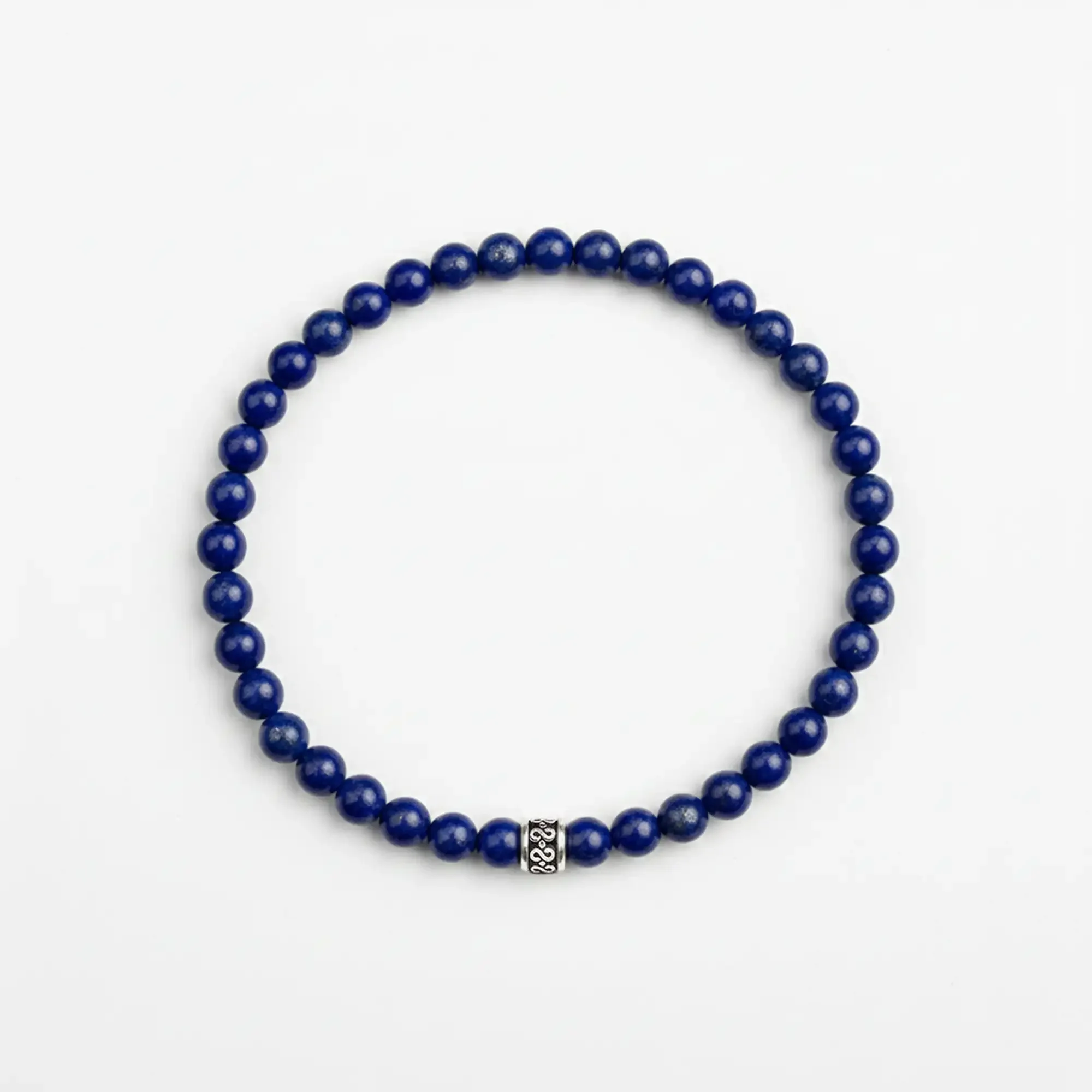 Deep Blue 4mm Silver Bracelet 03.webp