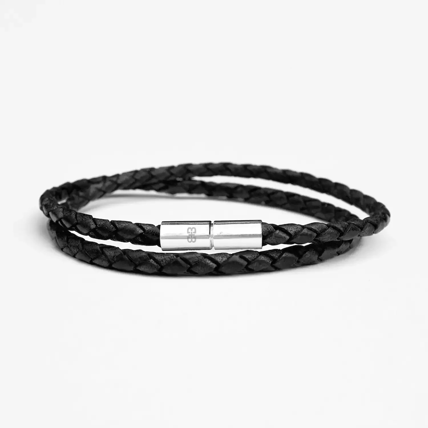 Black Braided Leather Bracelet