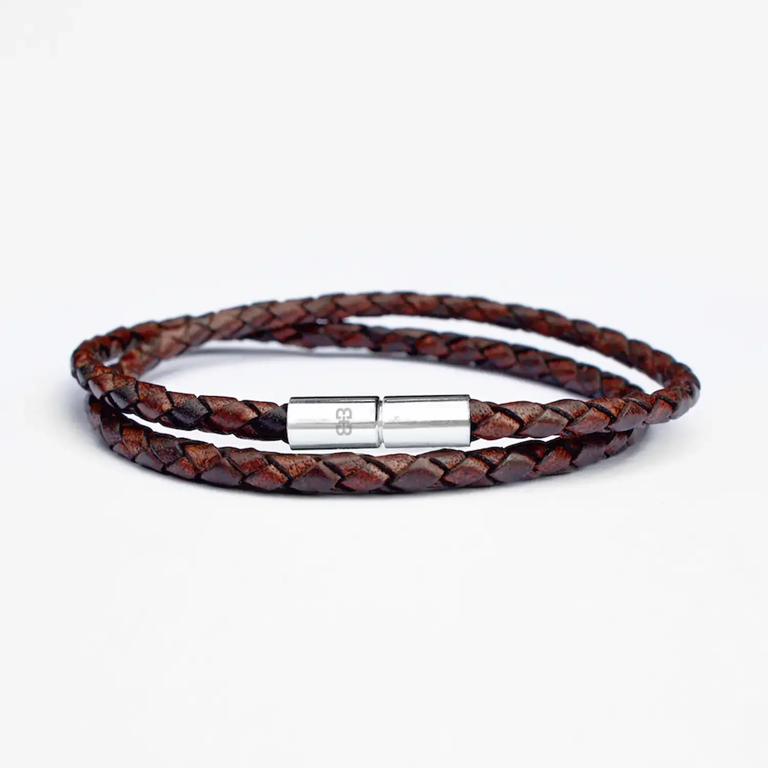 Chocolate Braided Leather Bracelet