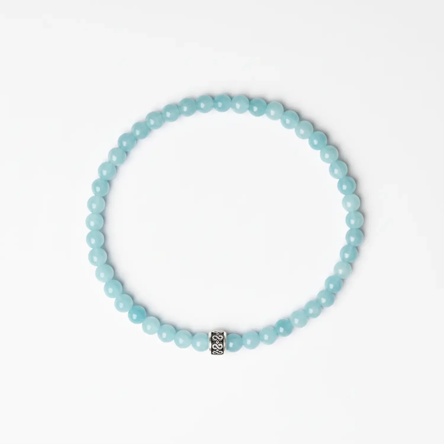 Aquamarine 4mm Silver Bracelet 02.webp