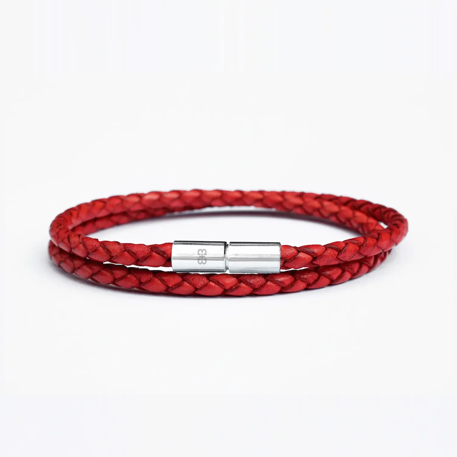 Carnelian Braided Leather Bracelet