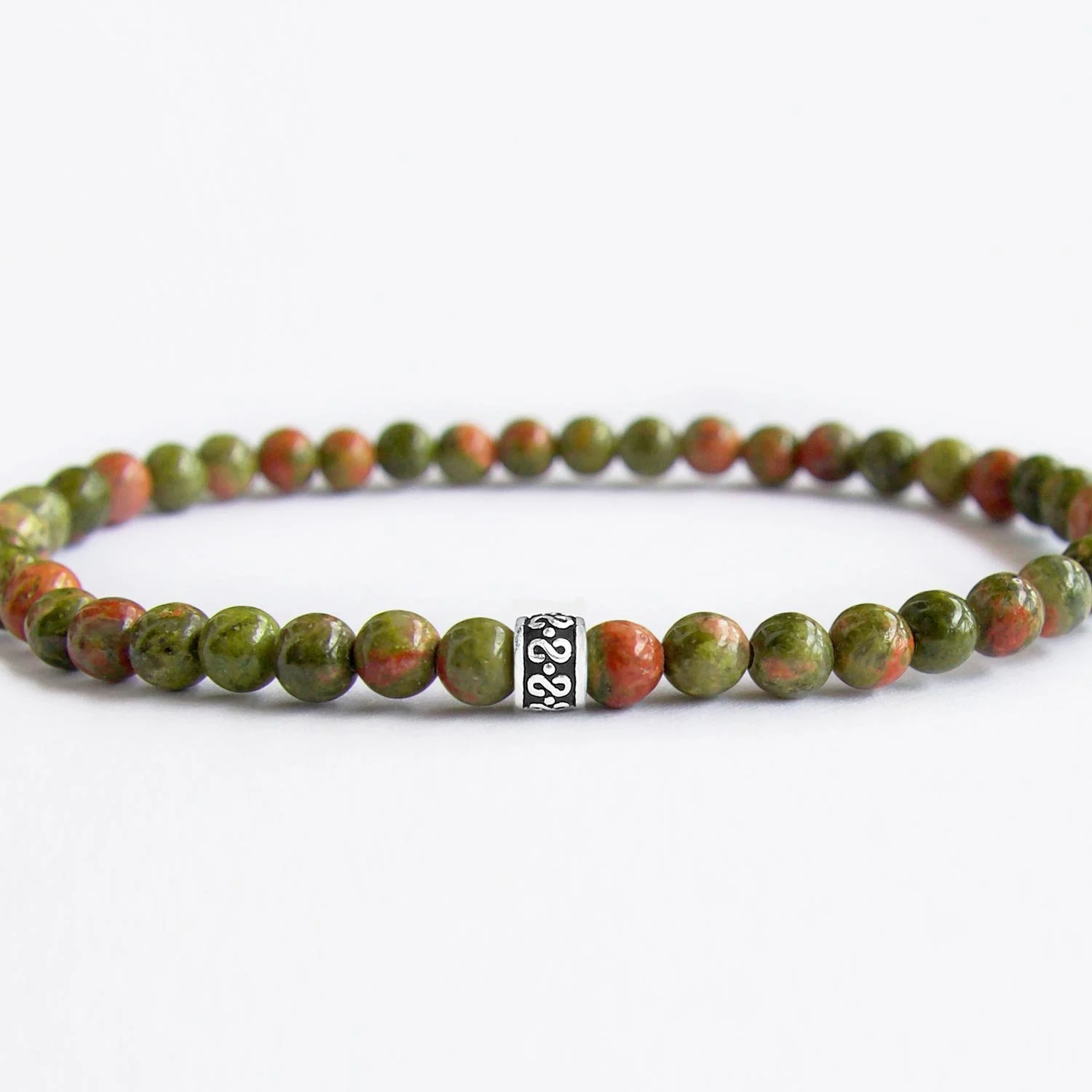 Unakite-4mm-Silver-Bracelet-2.jpg
