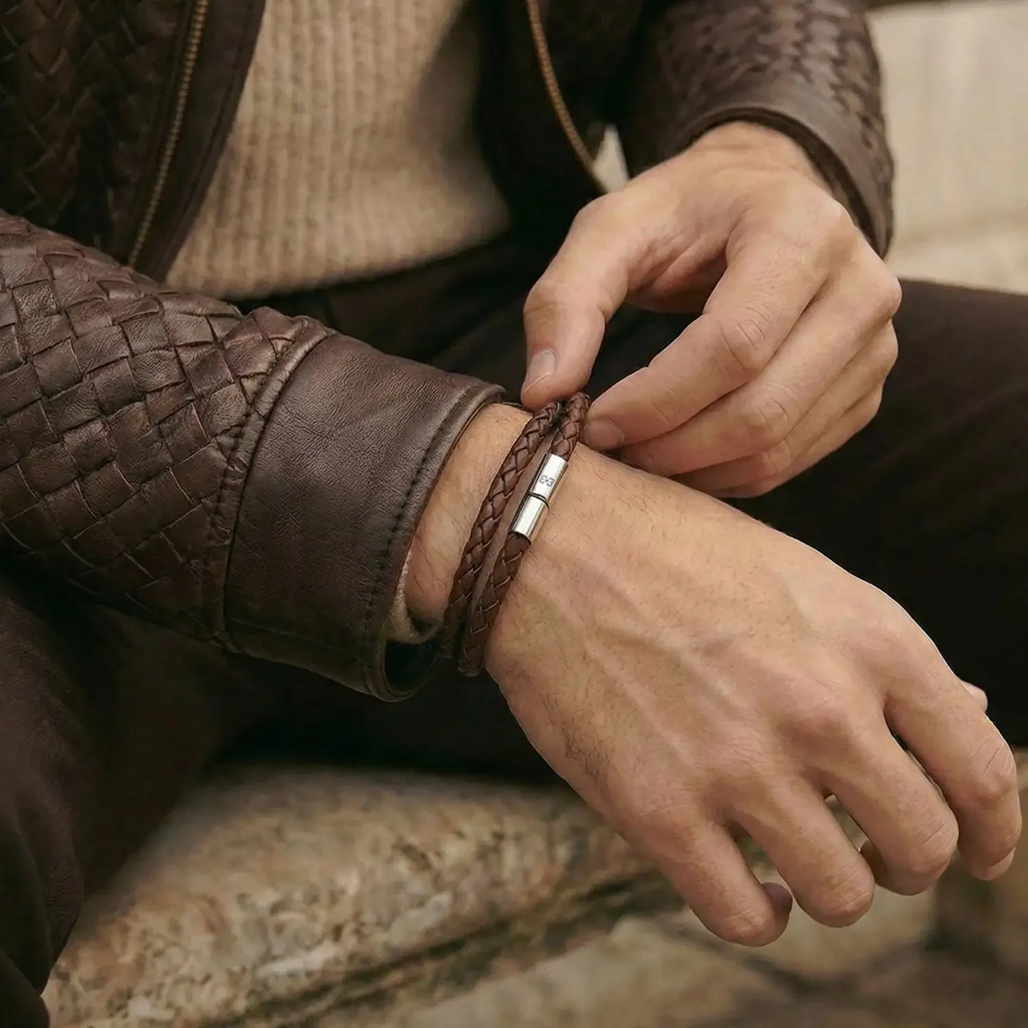 Baxter-Baxter-Chocolate-Leather-On-Wrist.webp