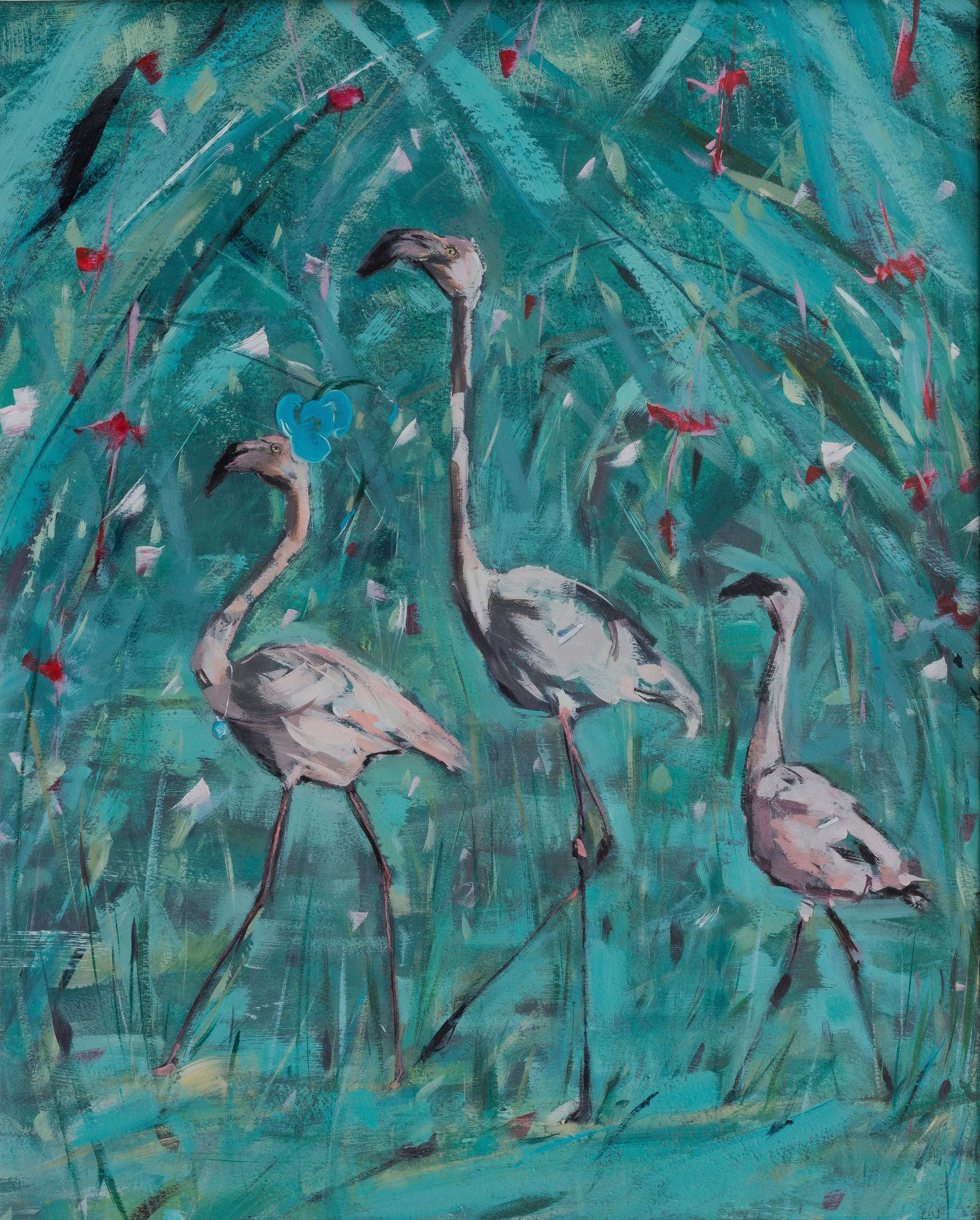 Flamingo Family Outing (Sold)