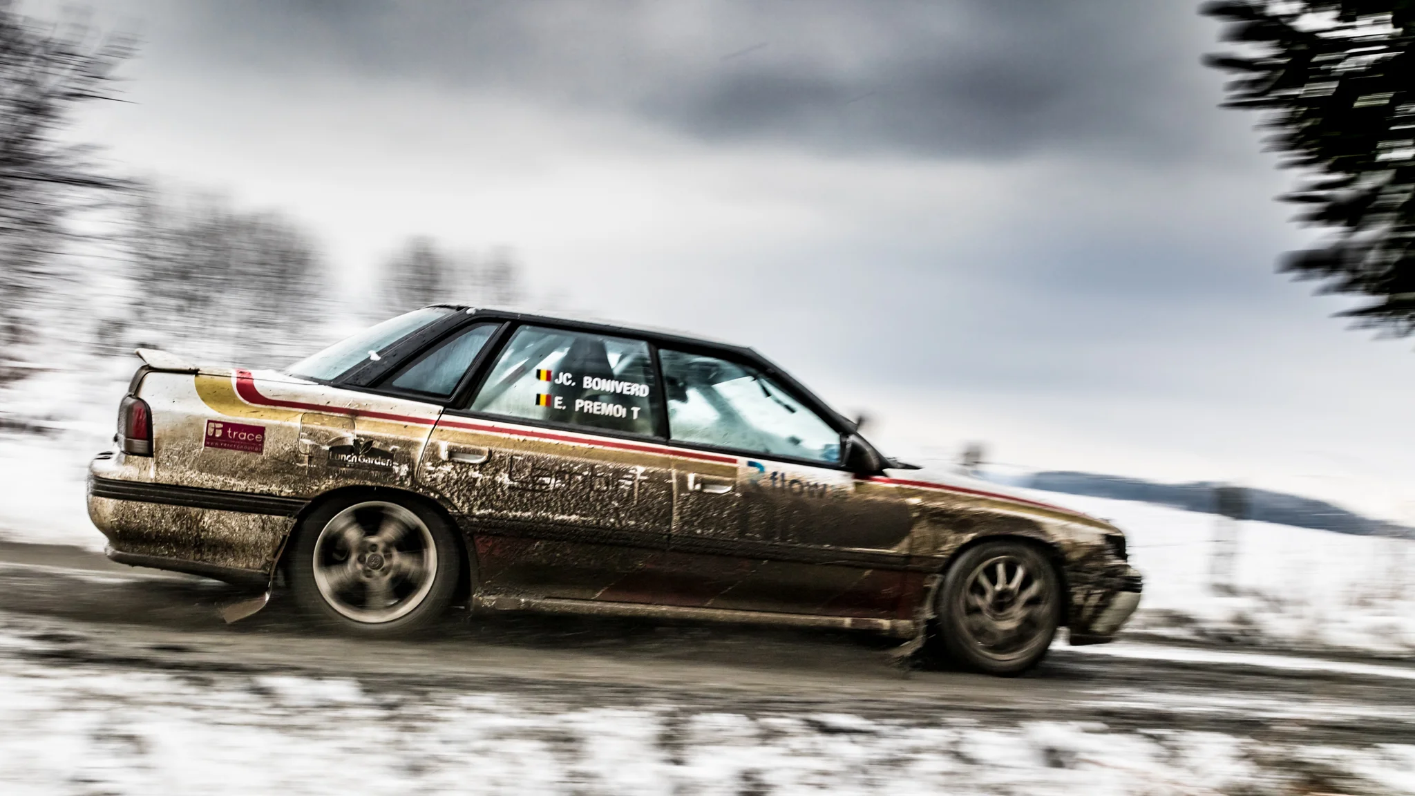 Emile Premont and Jean-Claude Boniverd in Subaru Legacy 4WD Turbo