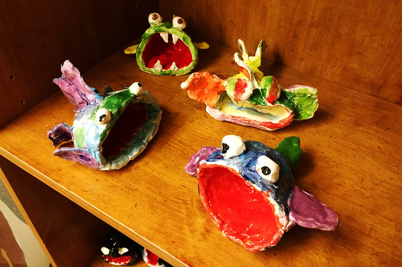 Ceramic fish monsters