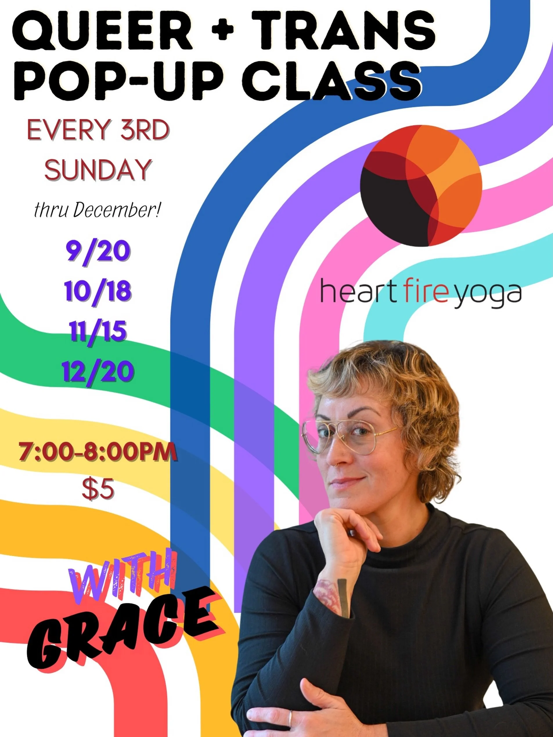 We&rsquo;re excited to bring back our ever-popular Queer &amp; Trans Yoga pop-up! This is a 60-minute, beginner-friendly practice created with community in mind. 

SAVE. THE. DATE
9/20 from 7-8pm
$5

Intentionally guided by a queer peer, each class i