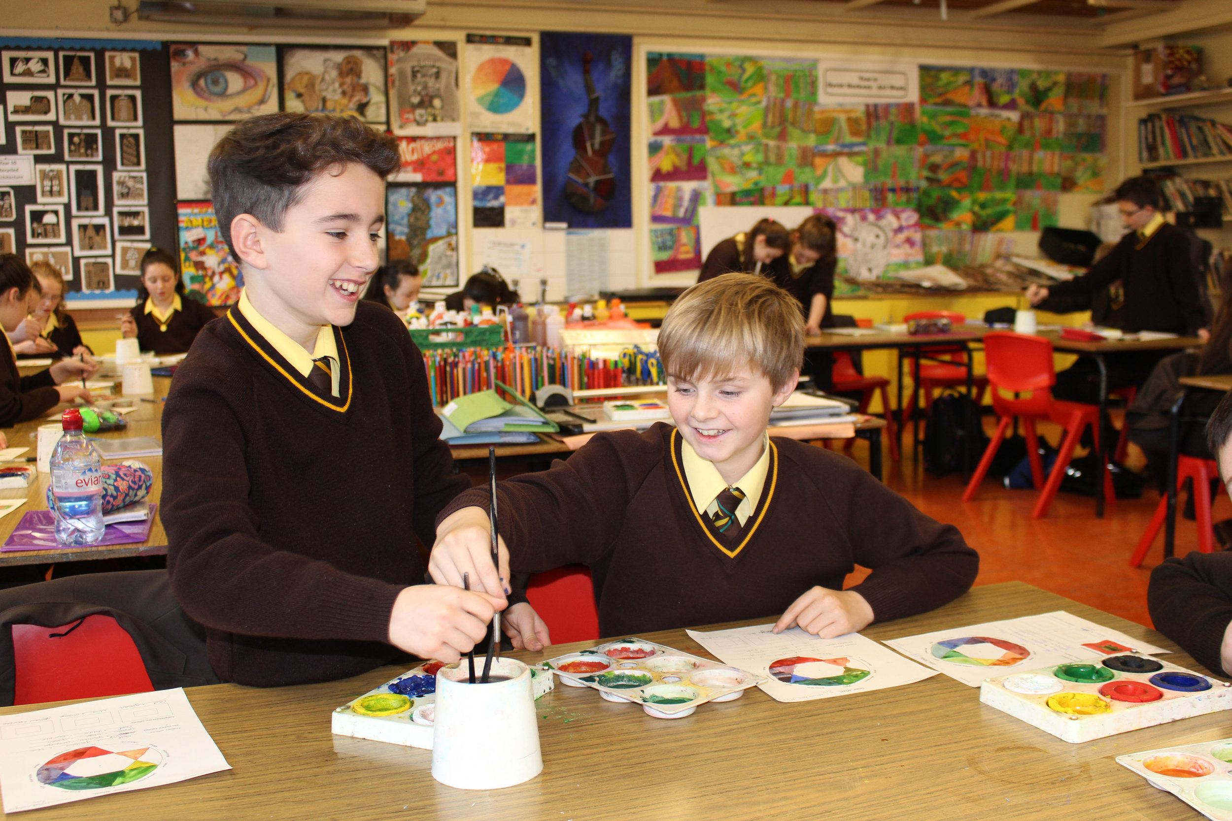 Pupils in Art class