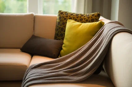 Clean sofa after CitruSolution upholstery cleaning service in Marietta GA