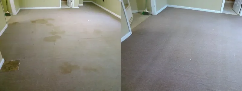 Georgia red clay carpet stain removed by CitruSolution cleaning process in Cobb County