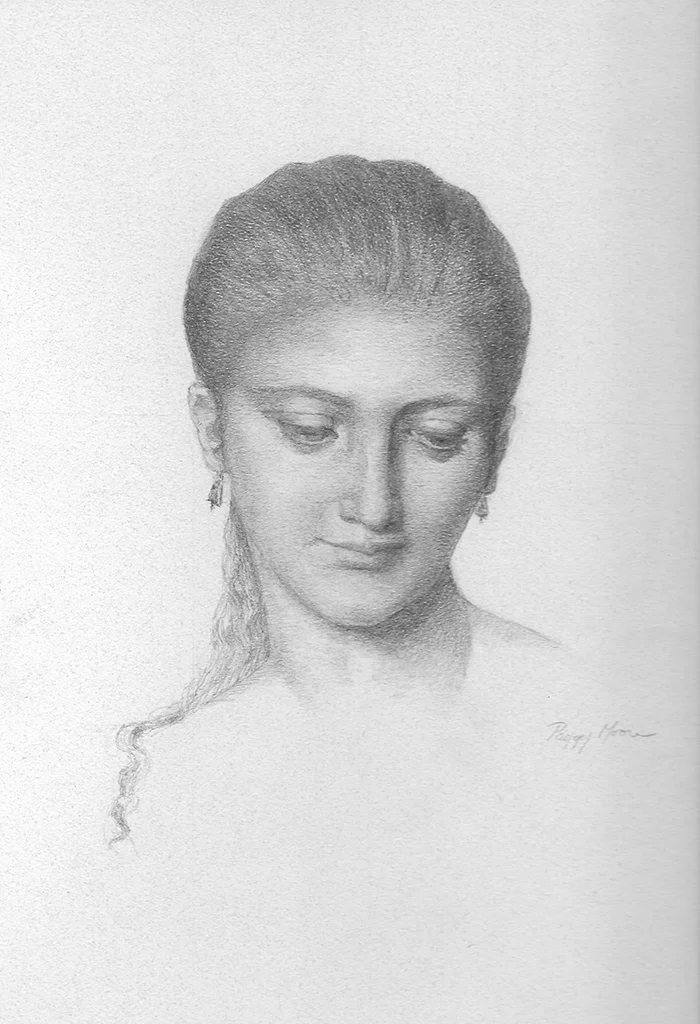 Study of Bargue Plate II, 13 8x10 in Graphite