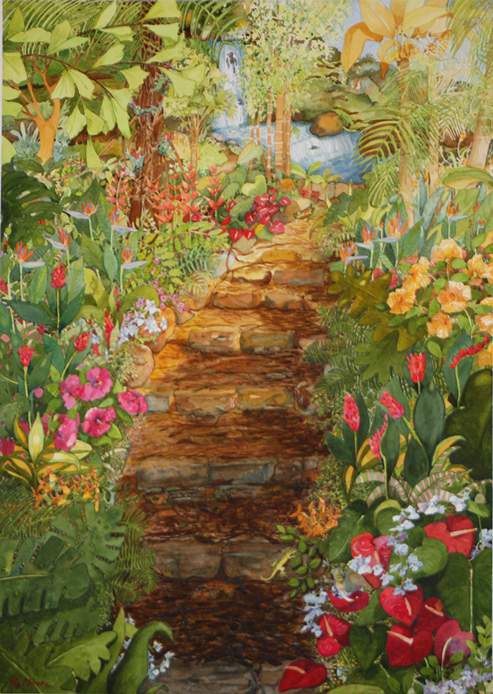 Hawaiian Paradise 22x34 in Watercolor Commission