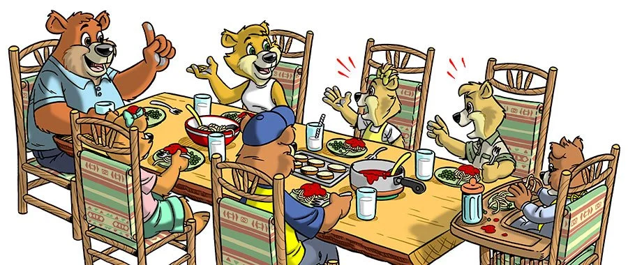 The Bear Family Decides to Help Their Neighbor