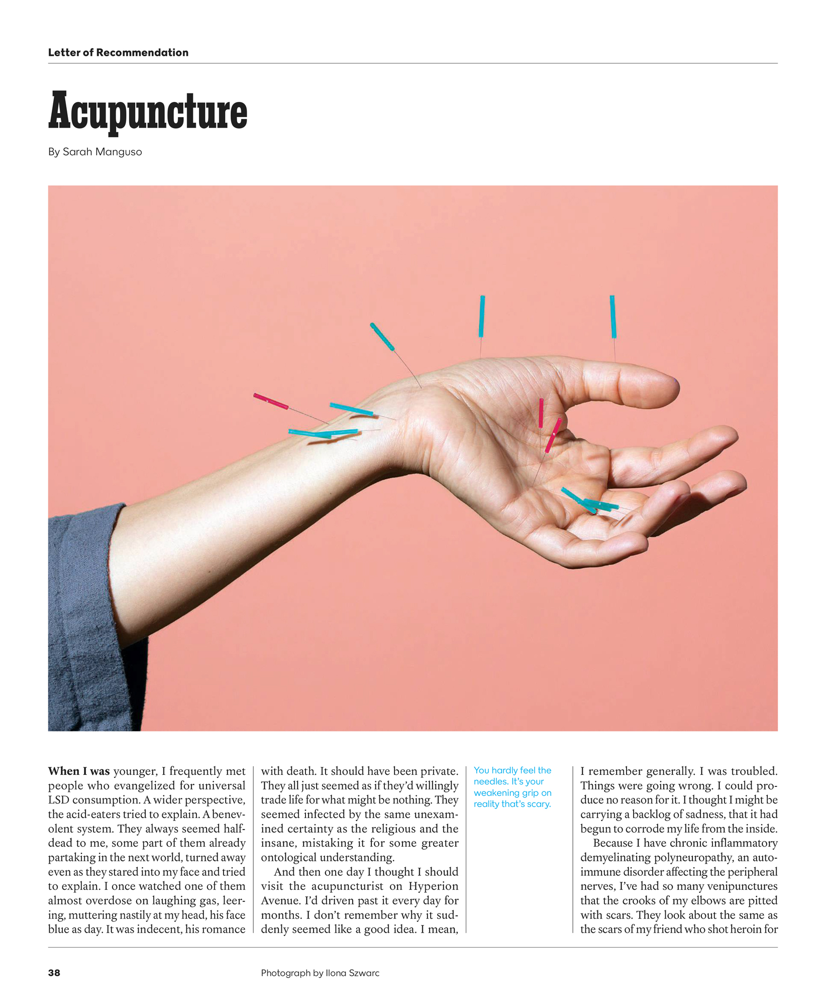 Letter of Recommendation: Acupuncture