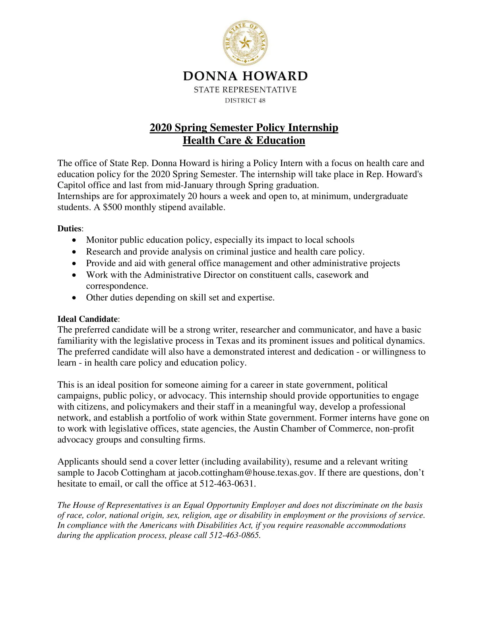 Spring 2020 Policy Intern - Howard Office-1.jpg