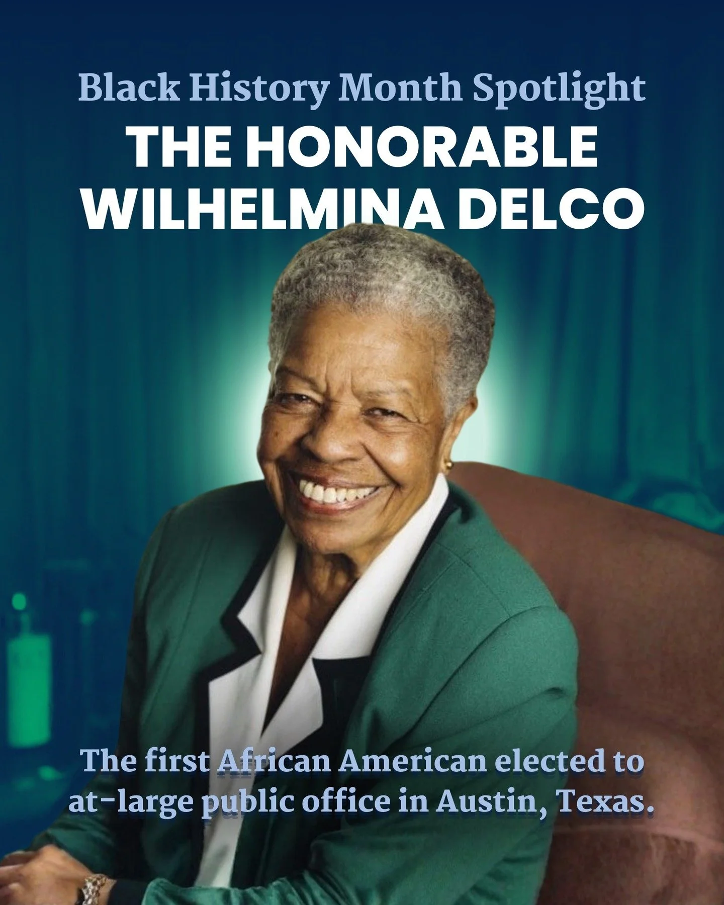 So much can be said about Wilhelmina Delco; she is a passionate advocate, fearless leader, and notable trailblazer. Her courage to run for office opened the door for so many others, and her legacy continues to inspire the next generation of leadershi