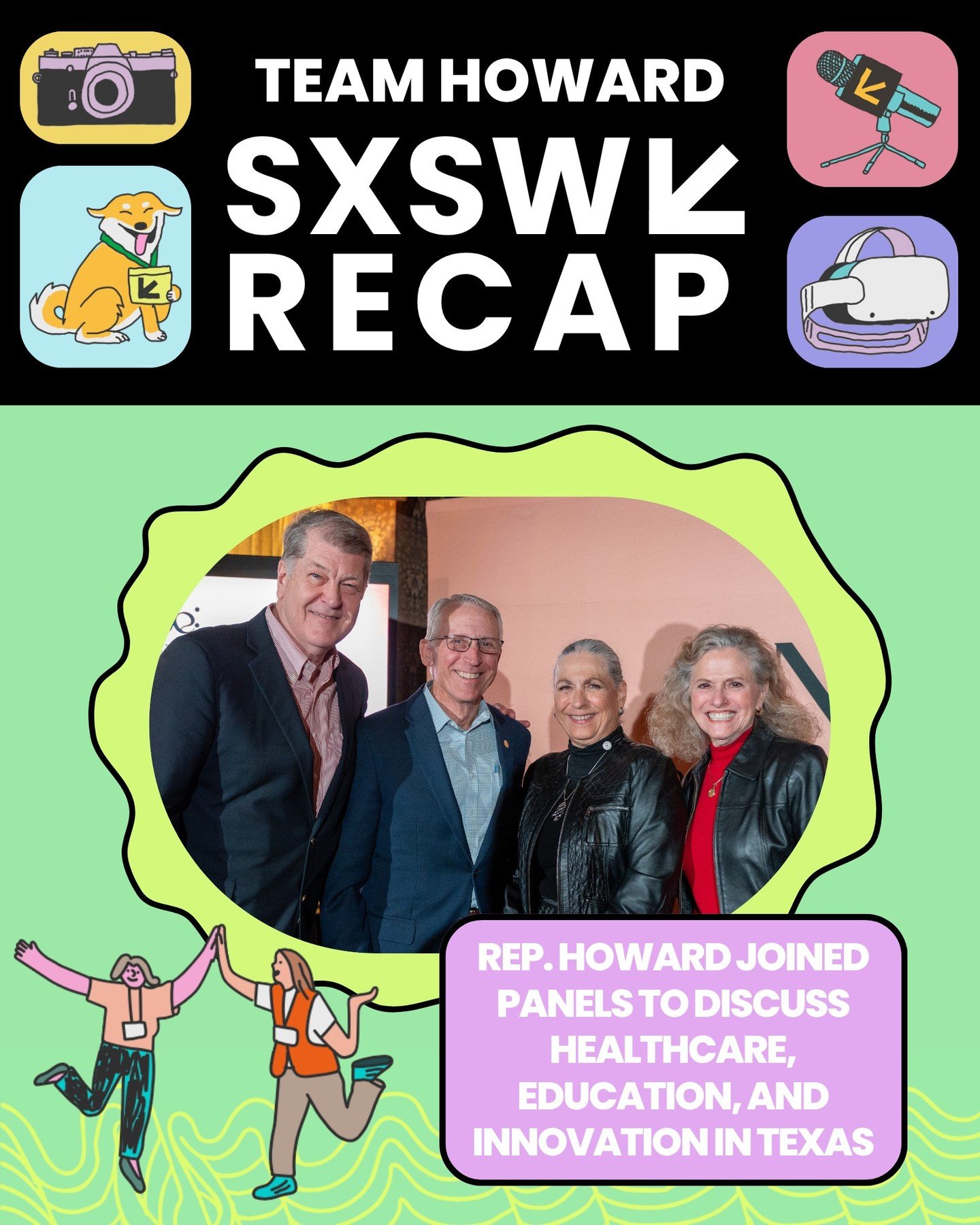 With #SXSW officially wrapped, here&rsquo;s a download of all the events Rep. Howard participated in. From Texas politics and technological innovation, to biosciences and business, she talked about it all.
First, Rep. Howard joined Harvey Kronberg, O