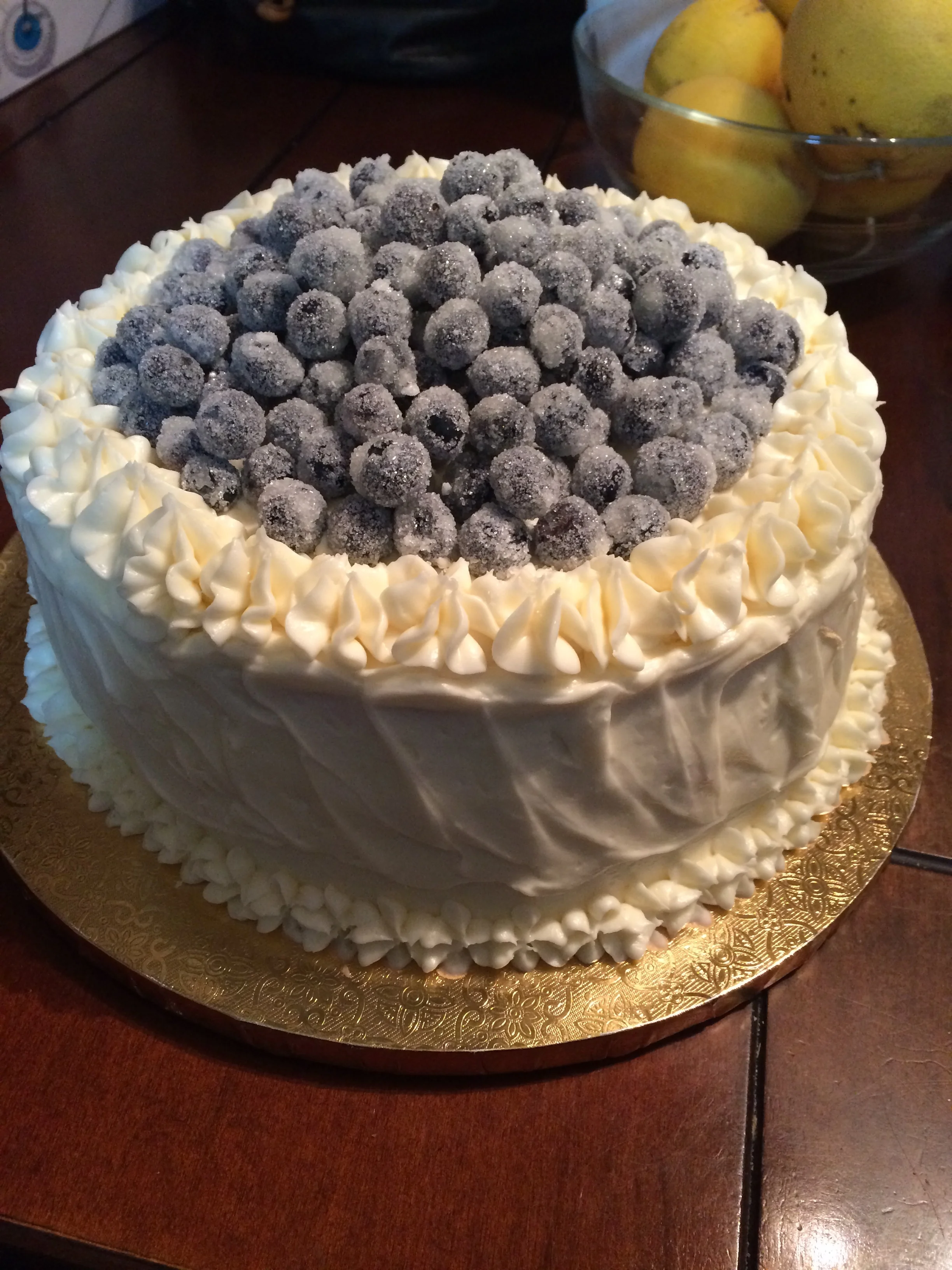 3 Layer Lemon Blueberry Cake