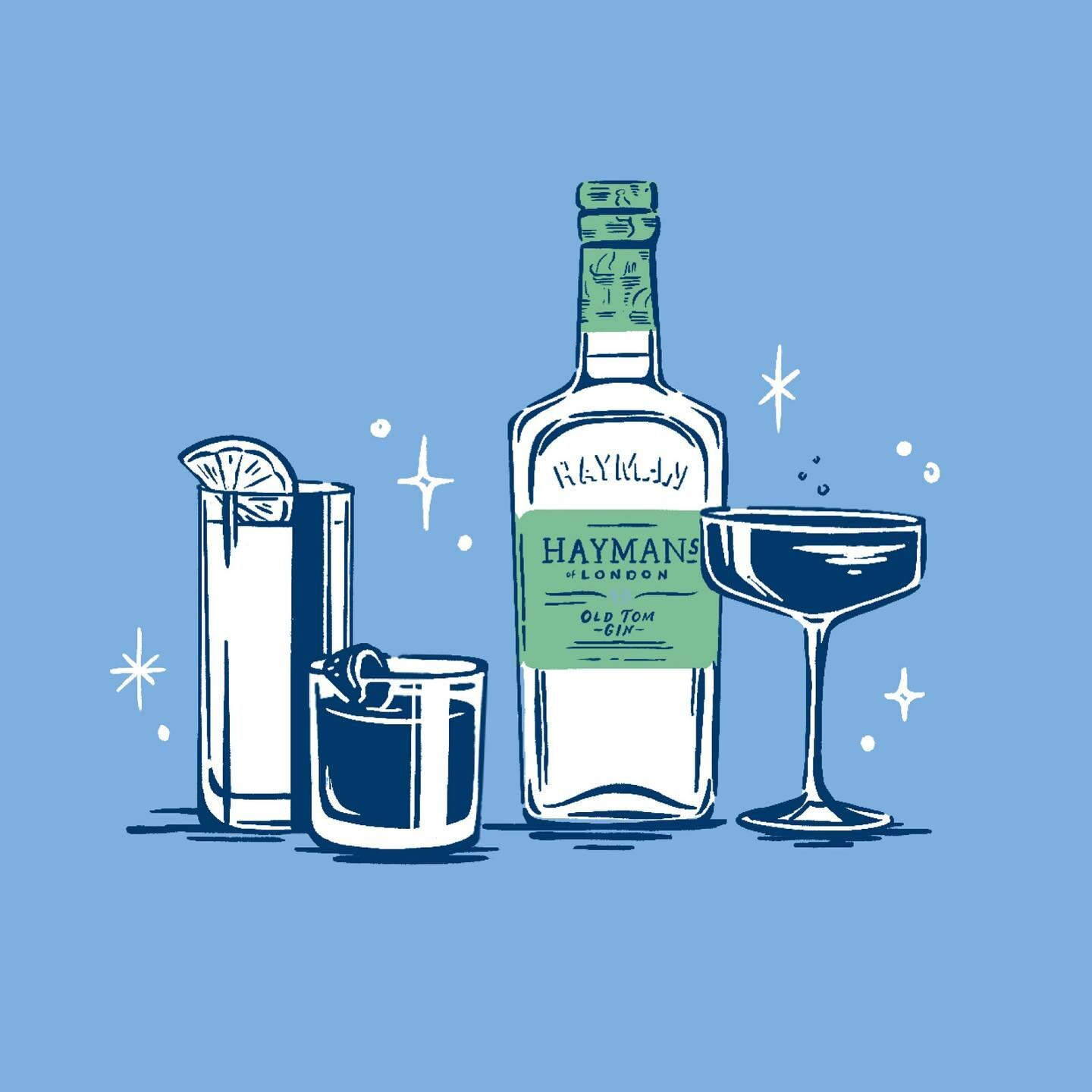 I&rsquo;ll never get sick of drawing cocktails 🥃🍸🍷 here&rsquo;s the latest thang I&rsquo;ve made for @hausalpenz promoting the @haymansgin cocktail competition ✨