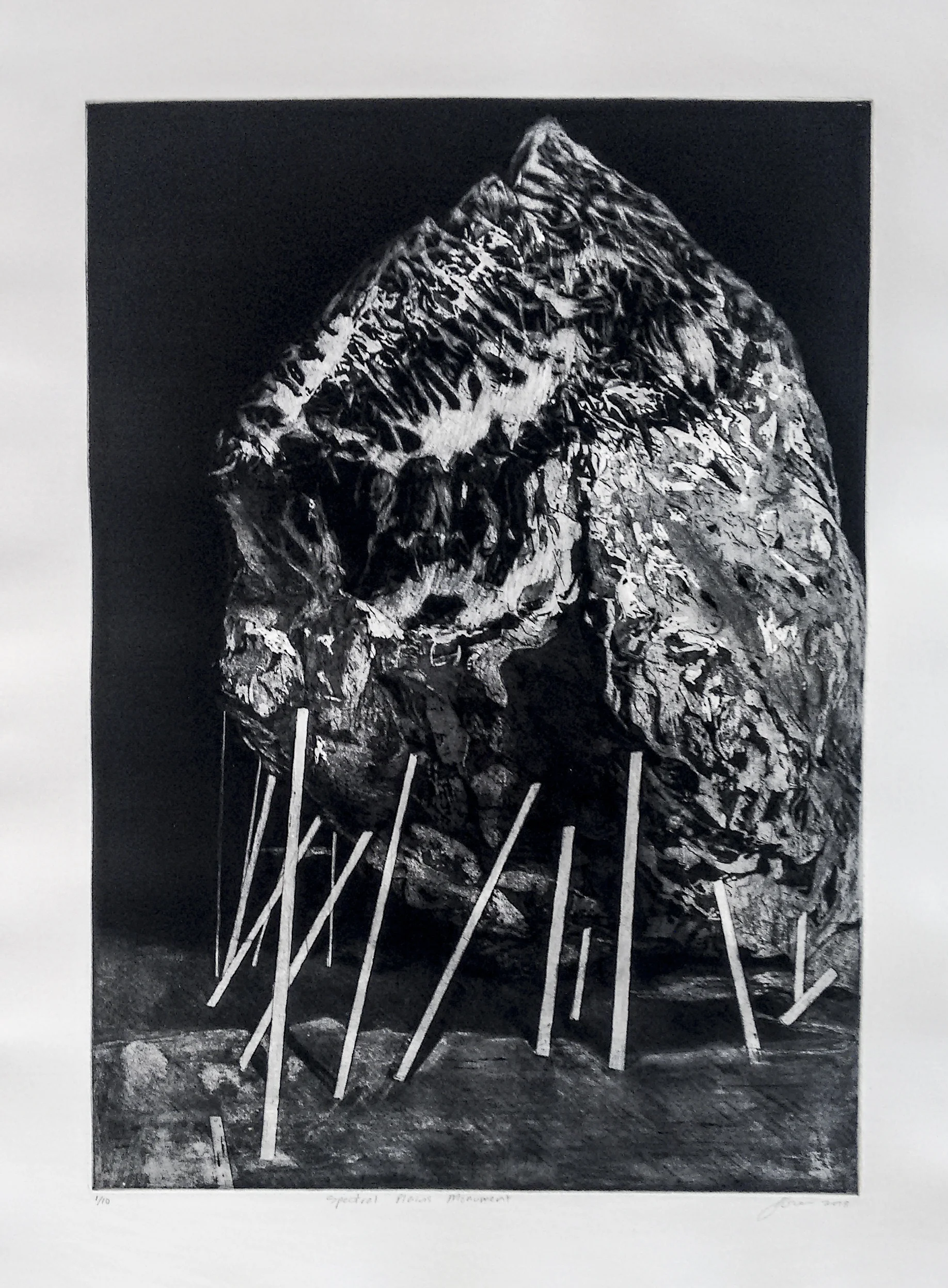 Tectonic Shifts Intaglio 22” x 16” 2018
