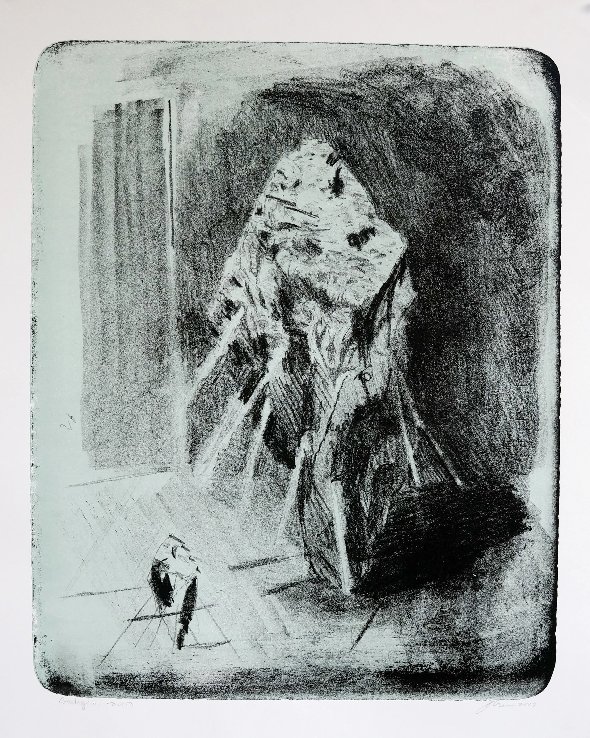 Geological Faults Lithography 20” x 16” 2019