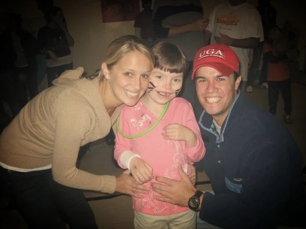 Kim & Chad with Megan in 2006