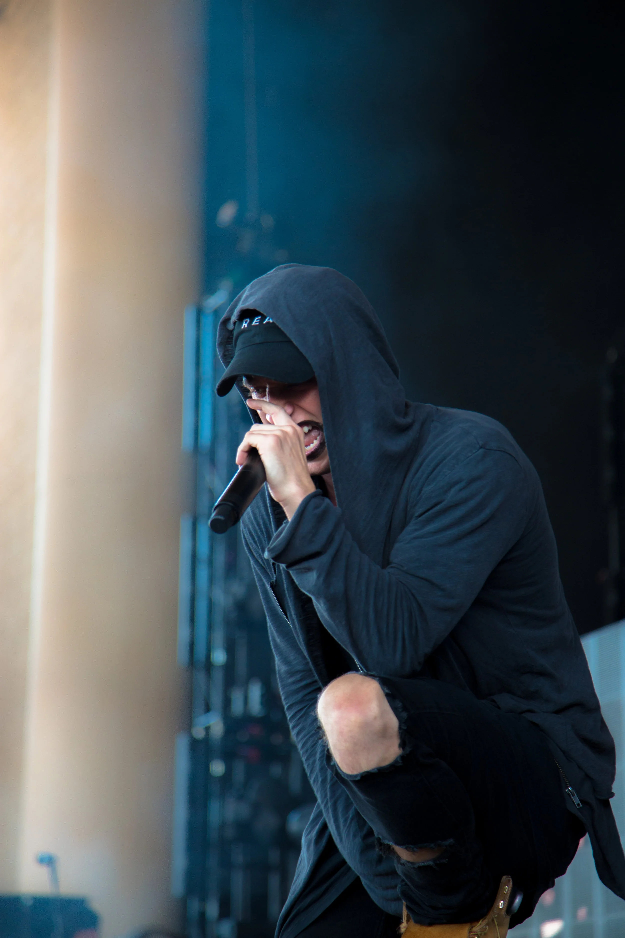 Nathan John Feuerstein, commonly known as NF, lighting up the stage @ Ruoff Home Mortgage Music Center, Indianapolis, Indiana, 07.01.2018