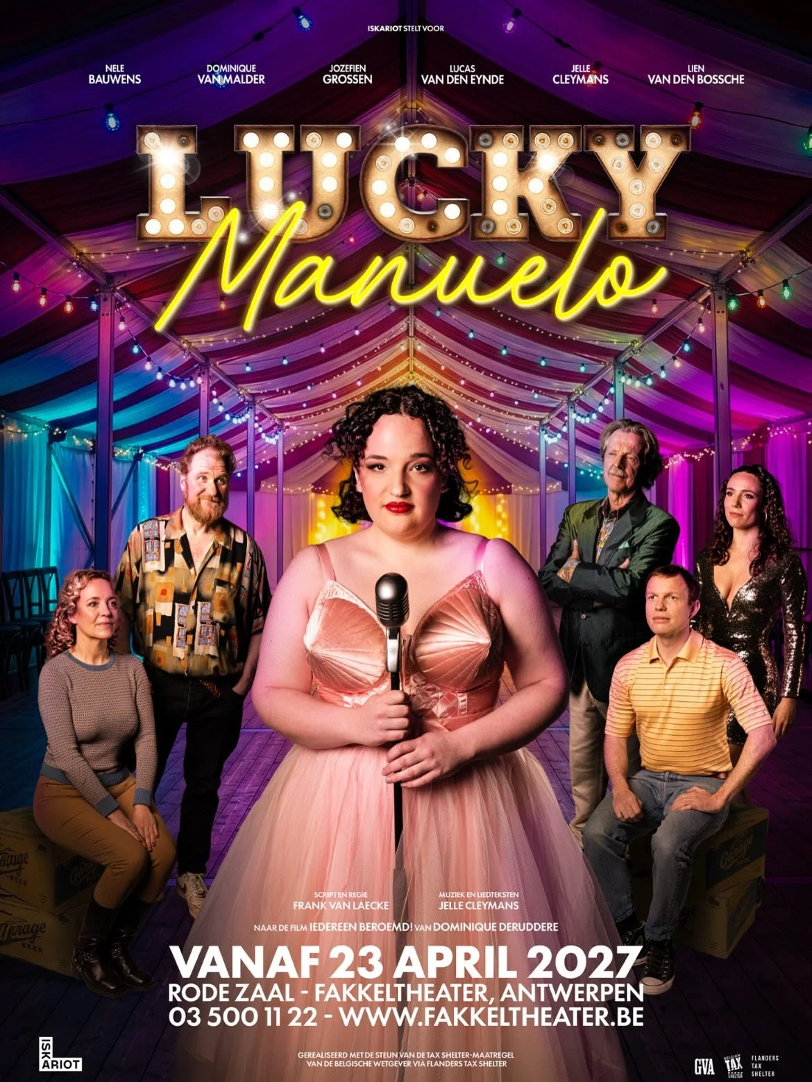 Yeuhhhhh!!!! Vanaf 23/4/27 gaan we met deze fijne bende de musical &lsquo; Lucky Manuelo&rsquo; laten schitteren! 
Nooit gedacht dat ik in mijn posts #musical nog zou kunnen zetten!!! 🫶
Dankuwel @iskariot__  voor de kans!!! 
Ik zing nu al luidkeels 