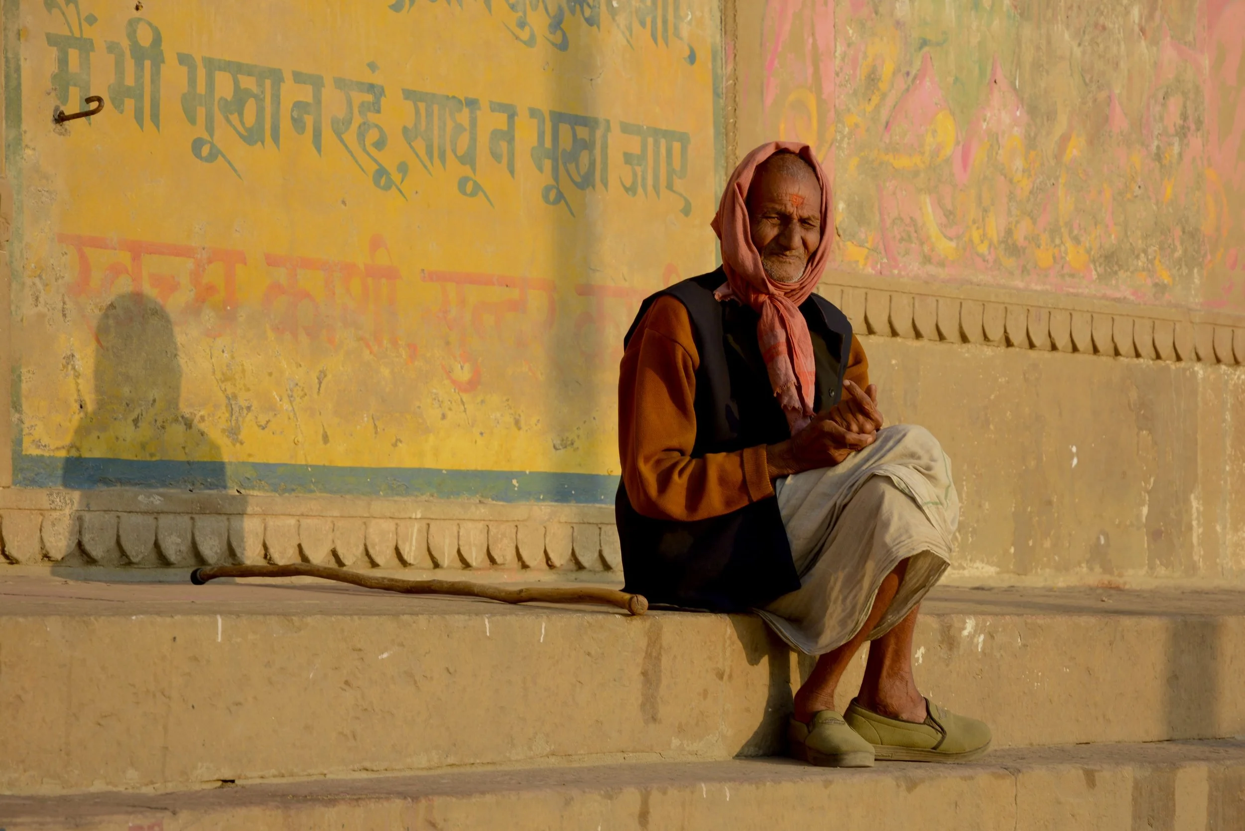 Morning sitting on the ghat.