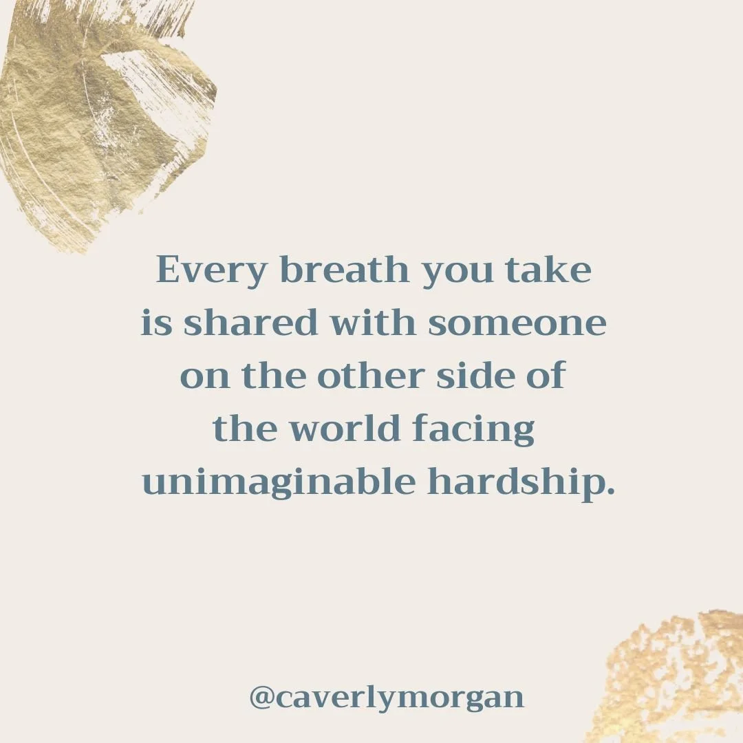 Place your hand on your heart.

Every breath you take is shared with someone on the other side of the world facing unimaginable hardship.

The air you breathe in, they breathe out.

We are not separate.

#breathwork #mindfulness #wearenotoneseparate 