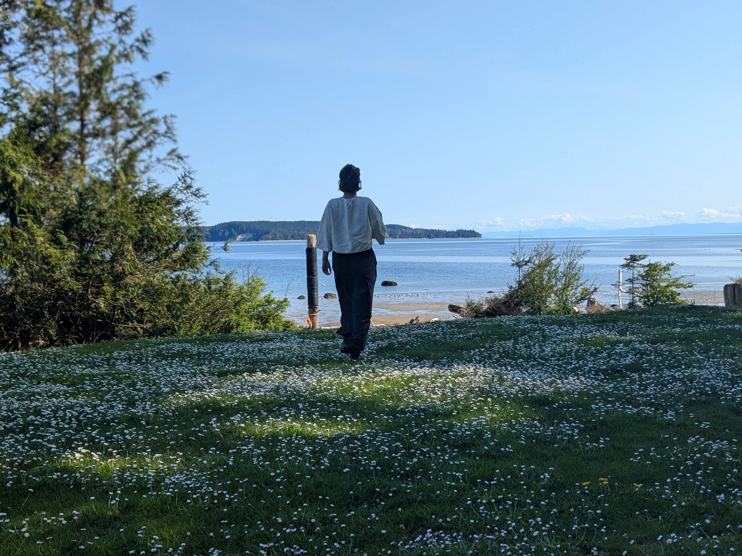 Hollyhock Walking to the Beach.jpg
