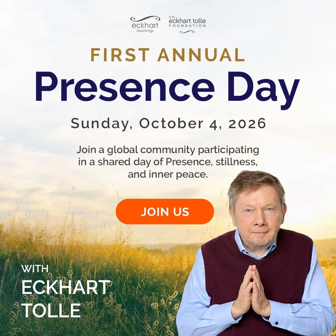 It is vitally important to have collective movements dedicated to the shared journey from the insane to the sane, and many of us have this longing. 

That&rsquo;s why we&rsquo;re supporting the First Annual Presence Day this Sunday, October 4th, host