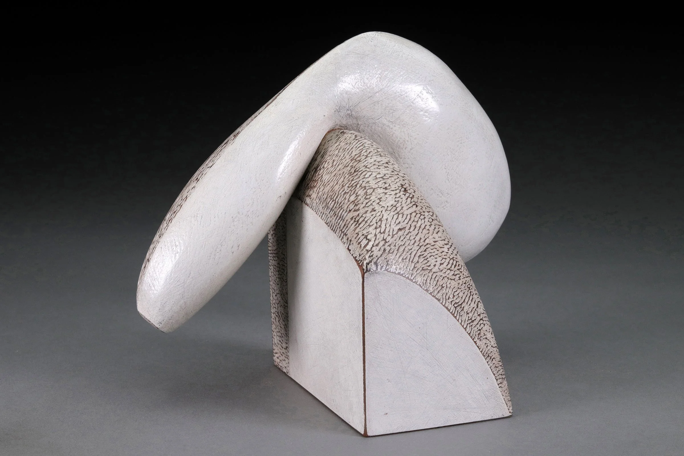  Cherry, burnt texture, gesso, and wax  6” high x 6” wide x 6” deep  2025 