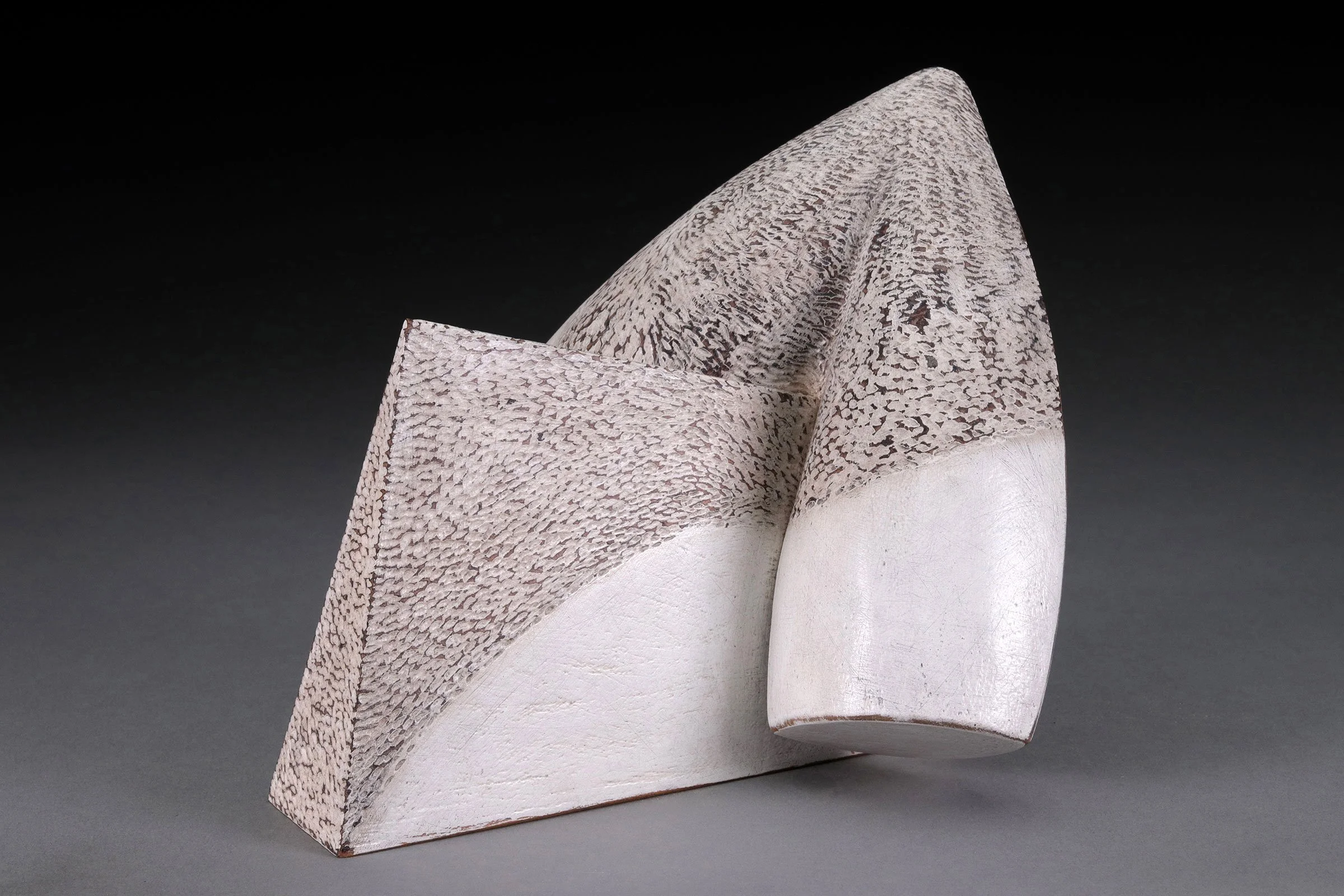  Cherry, burnt texture, gesso, and wax  6” high x 6” wide x 6” deep  2025 