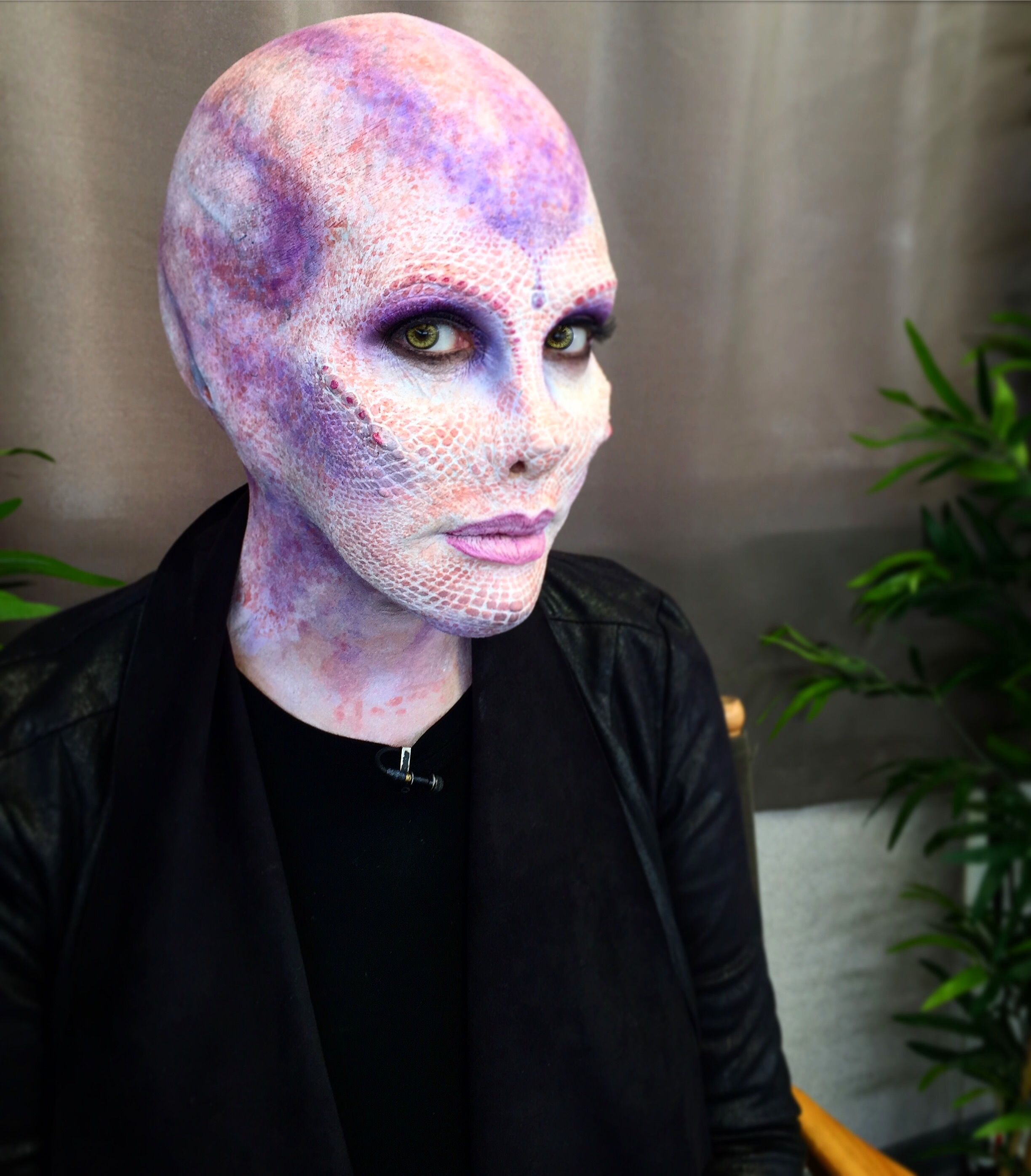  Alien makeup on Kym Douglas for Home and Family.   Makeup Artists: Hannah Reed and Shelby Patton 